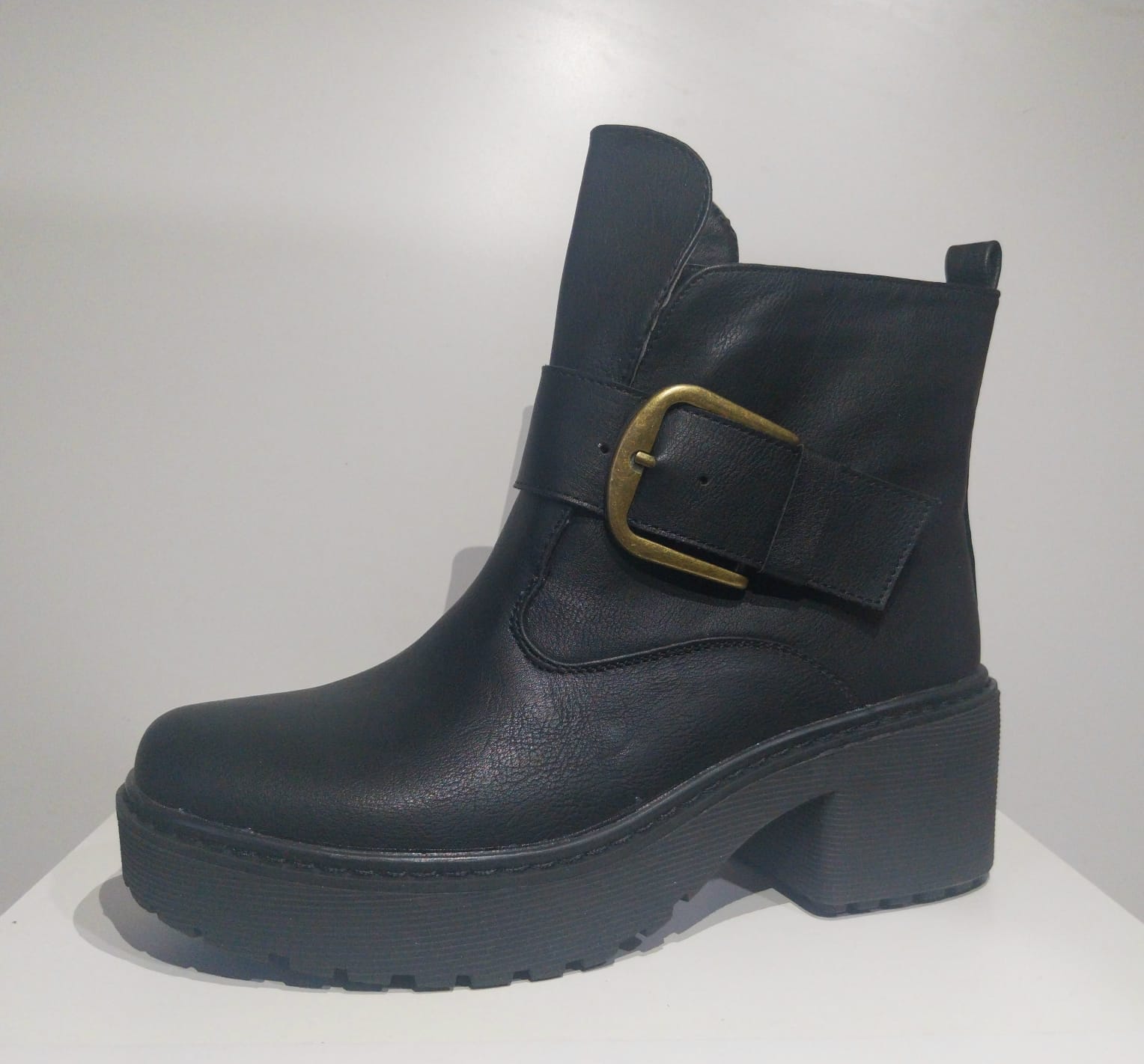 Botín Mujer New Walk Hebilla Negro 38_40