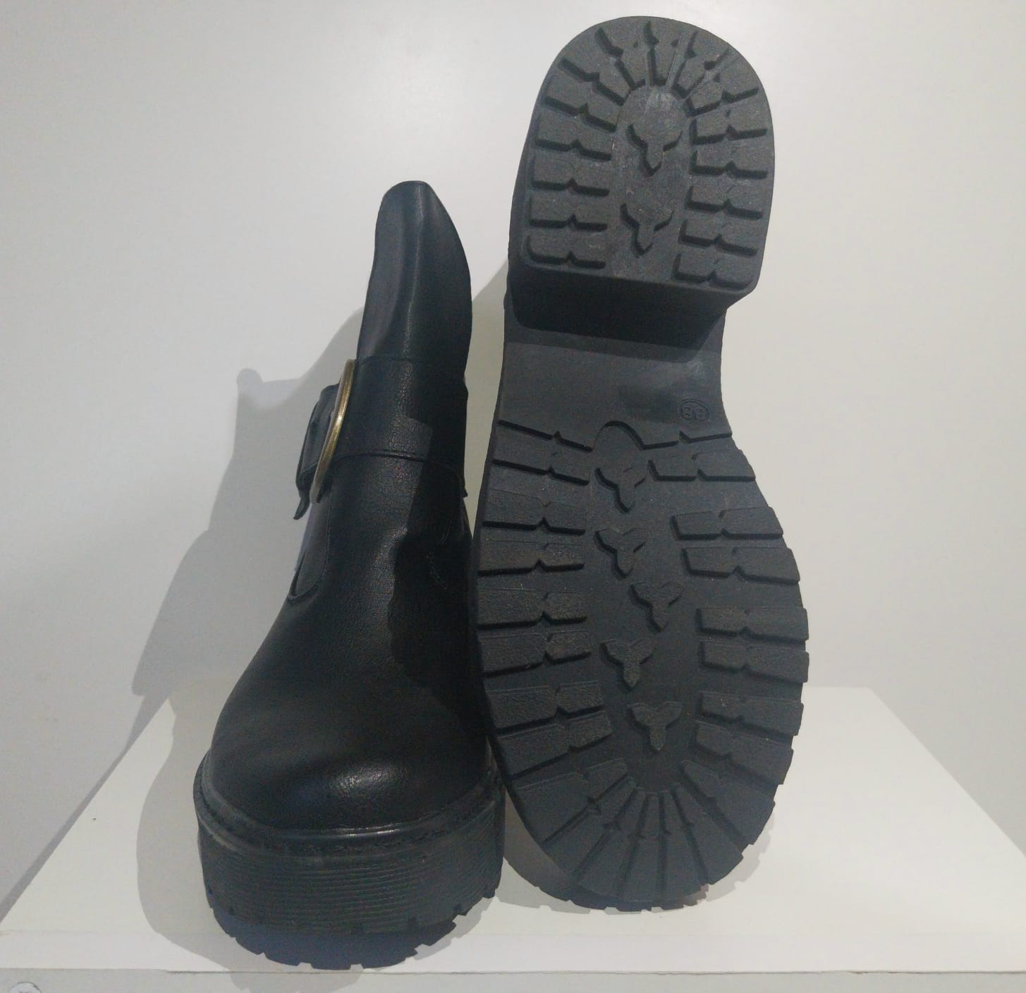 Botín Mujer New Walk Hebilla Negro 38_40